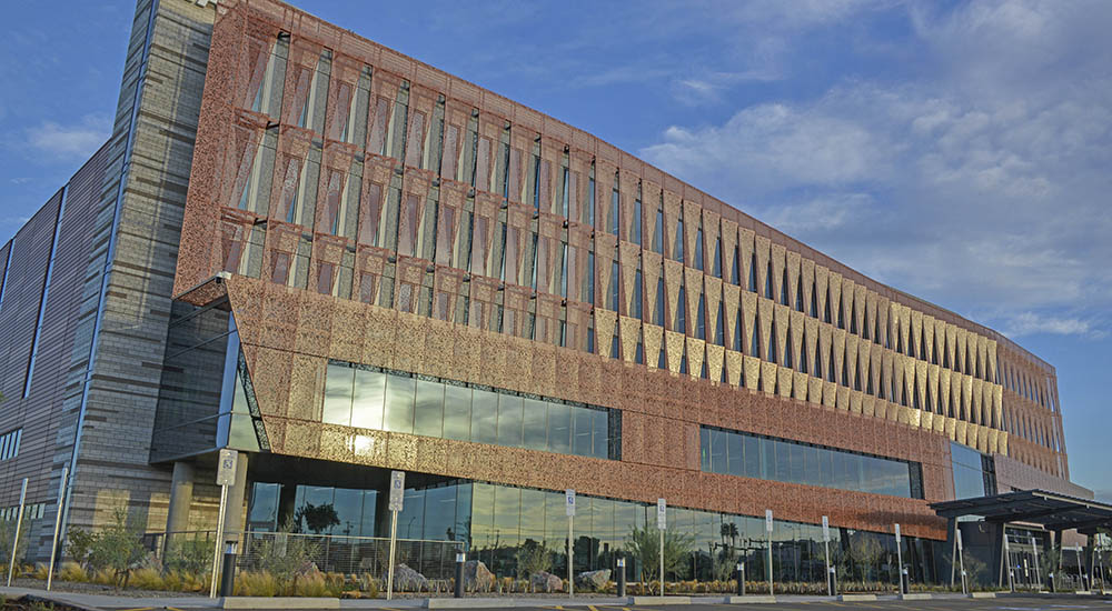 Façade of new Phoenix VA medical clinic