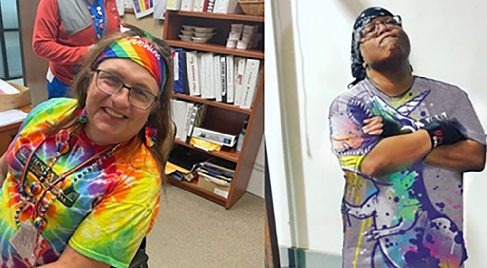 Split screen photo of two Veterans, gender identity