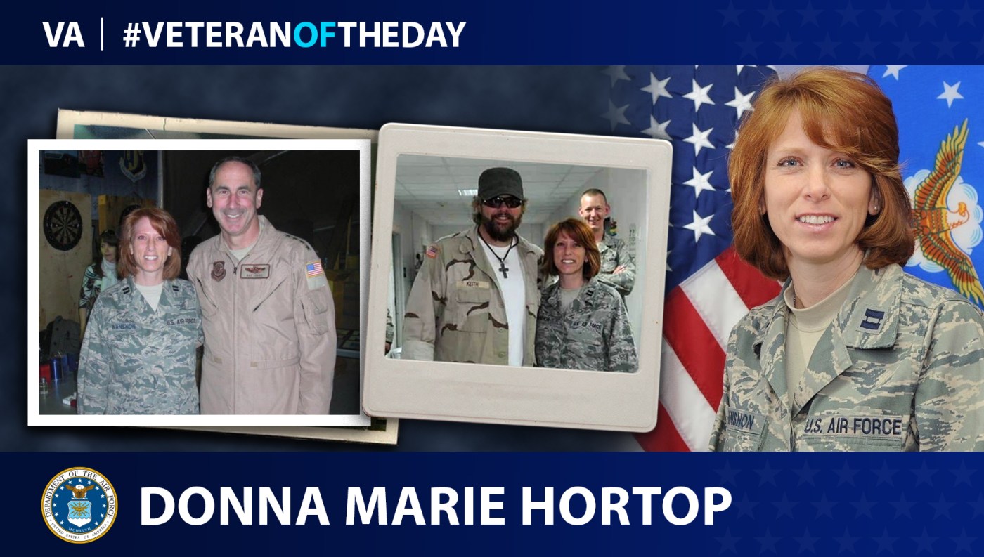 Air Force Veteran Donna Marie Hortop is today’s Veteran of the Day.