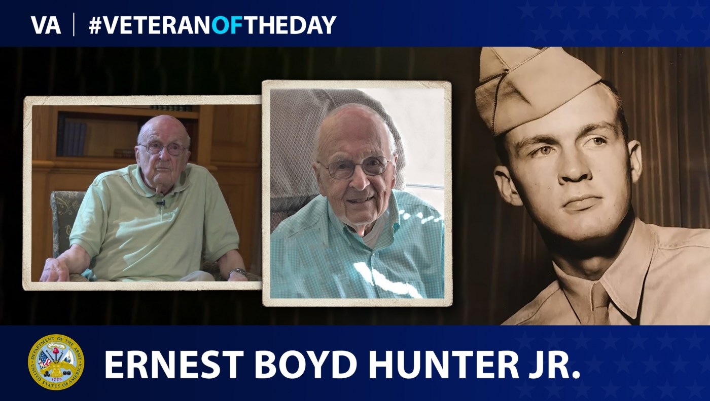 Army Veteran Ernest Boyd Hunter Jr. is today’s Veteran of the Day.