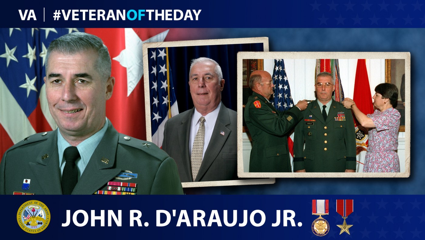 Army National Guard Veteran John R. D’Araujo Jr. is today's Veteran of the Day.