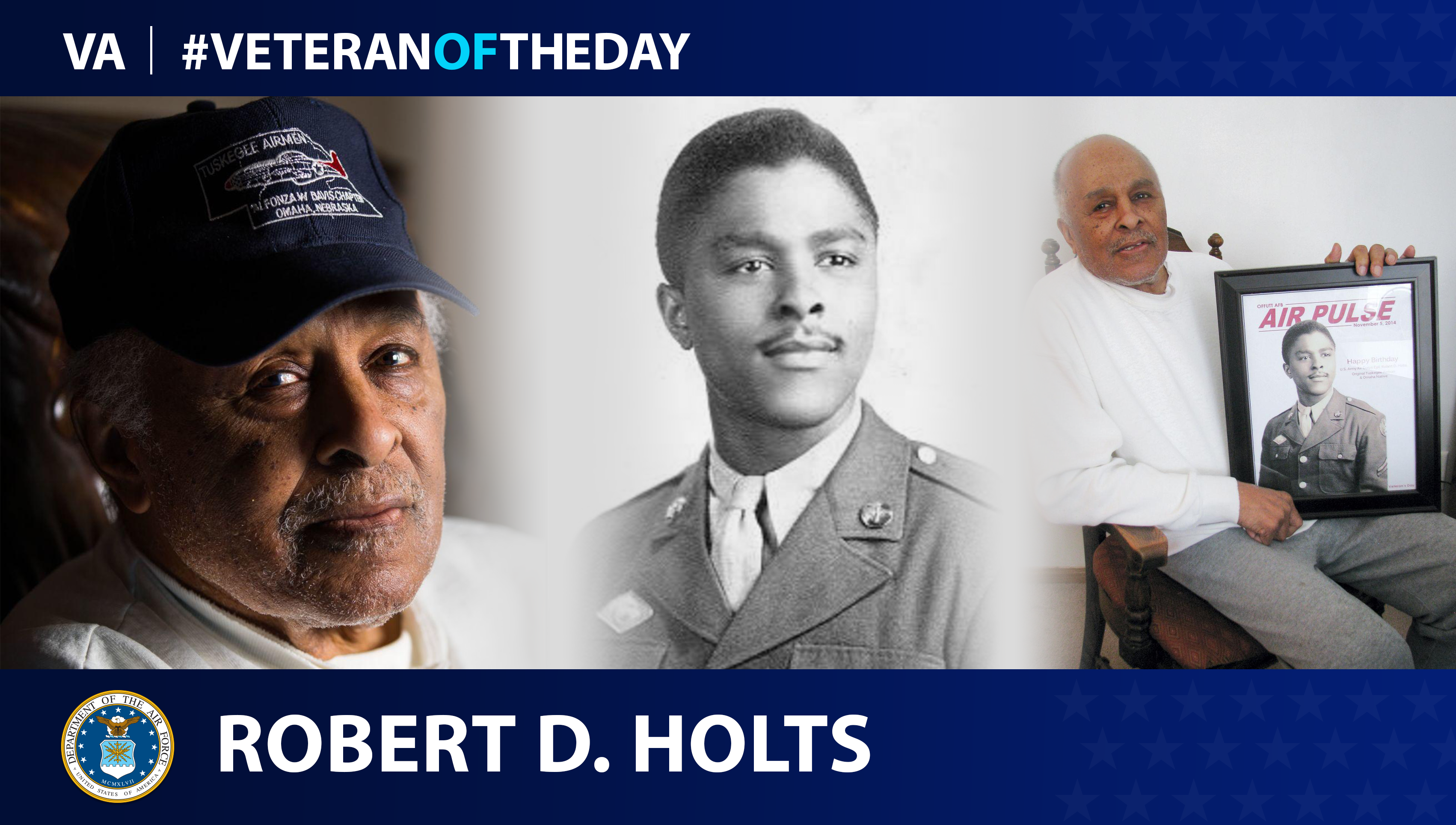 U.S. Army Air Corps Veteran Robert Holts is today’s Veteran of the Day.