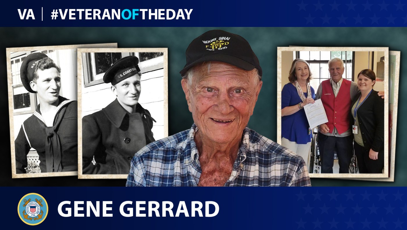 Coast Guard Veteran Eugene “Gene” Gerrard is today’s Veteran of the Day.