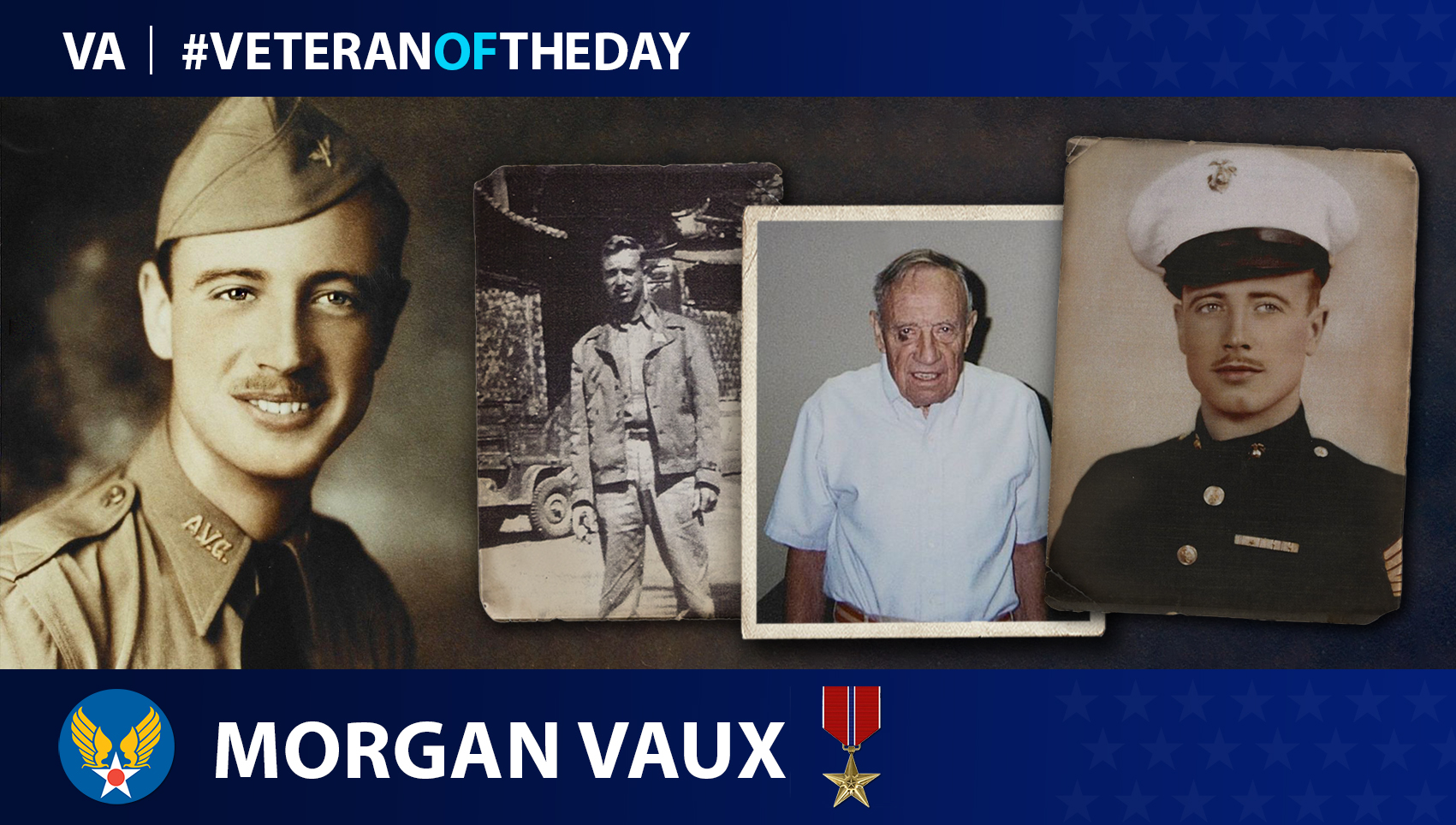 Army Air Corps and Marine Corps Veteran Morgan Vaux is today’s Veteran of the Day.