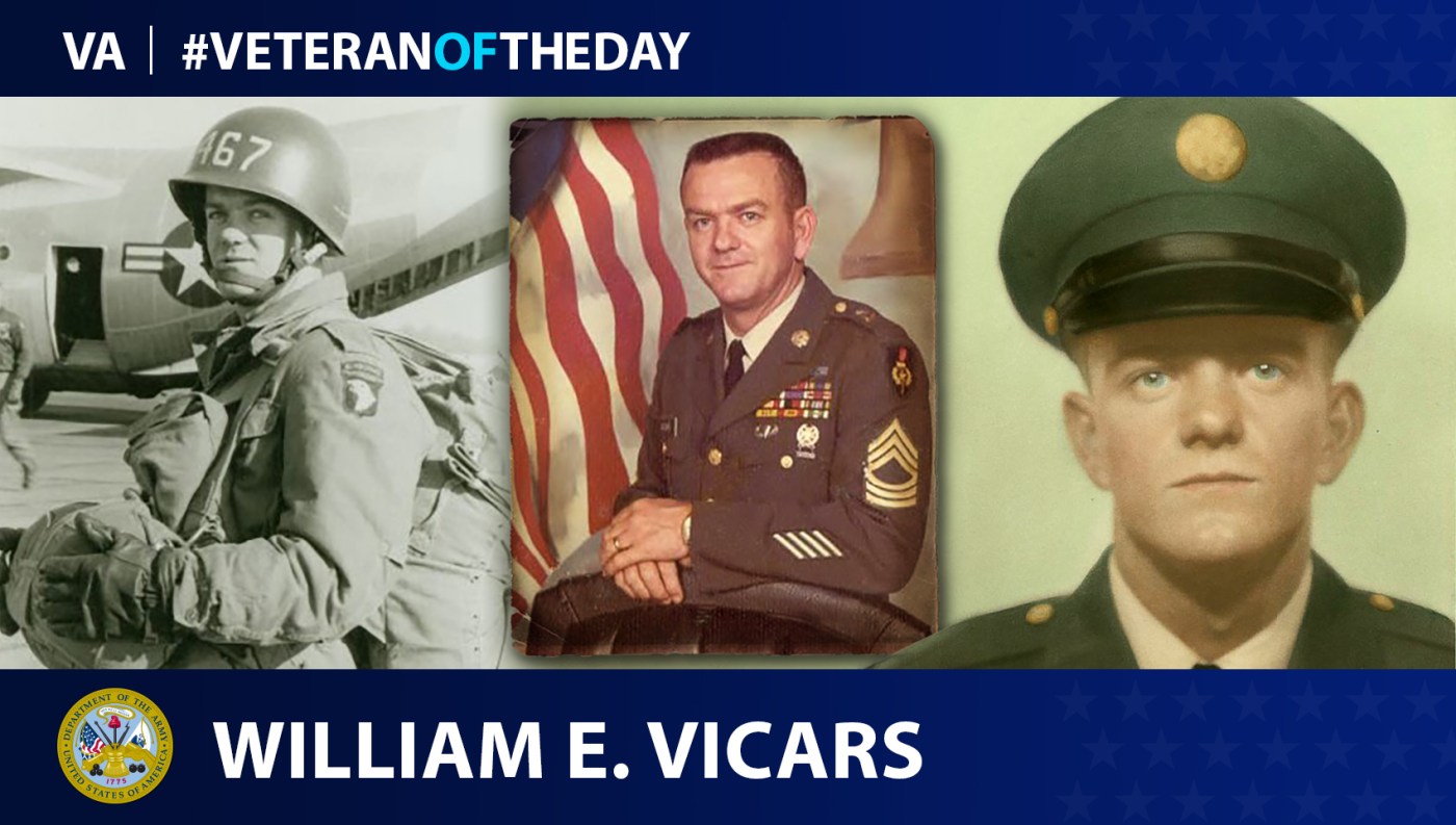 Army Veteran William E. Vicars is today’s Veteran of the Day.