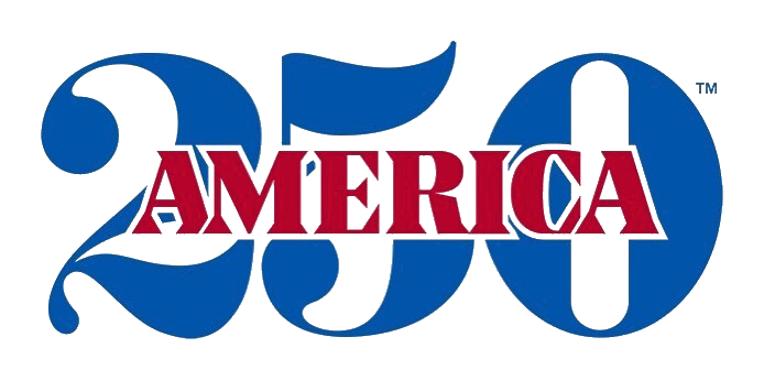America 250 logo - the word American overlaying the number 250