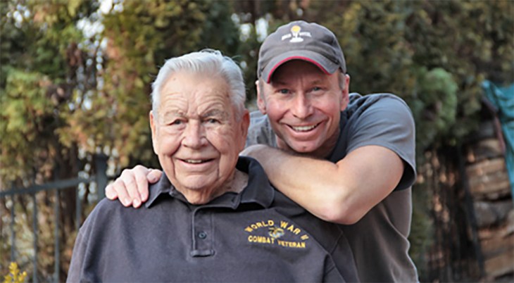 Charlie Kohler pictured with his son Keith