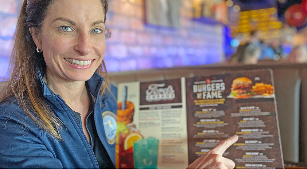 VA doctor points to a burger named after her on restaurant menu