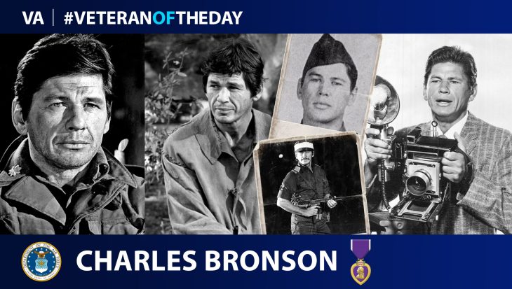 Army Air Forces Veteran Charles Bronson is today’s Veteran of the Day.