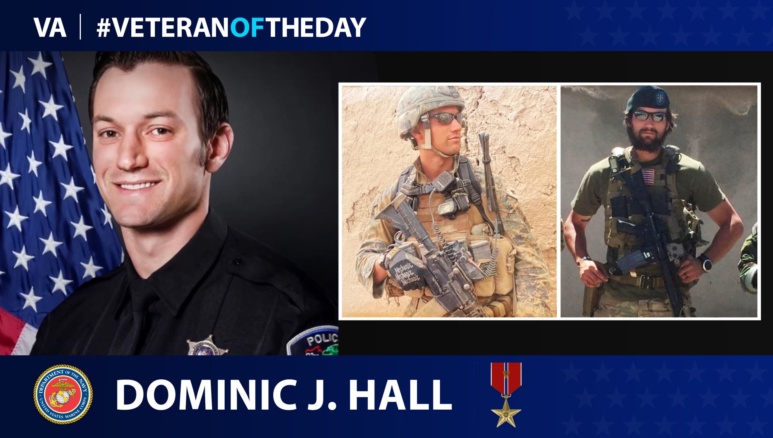 Marine Corps and Army Veteran Dominic J. Hall is today’s Veteran of the Day.