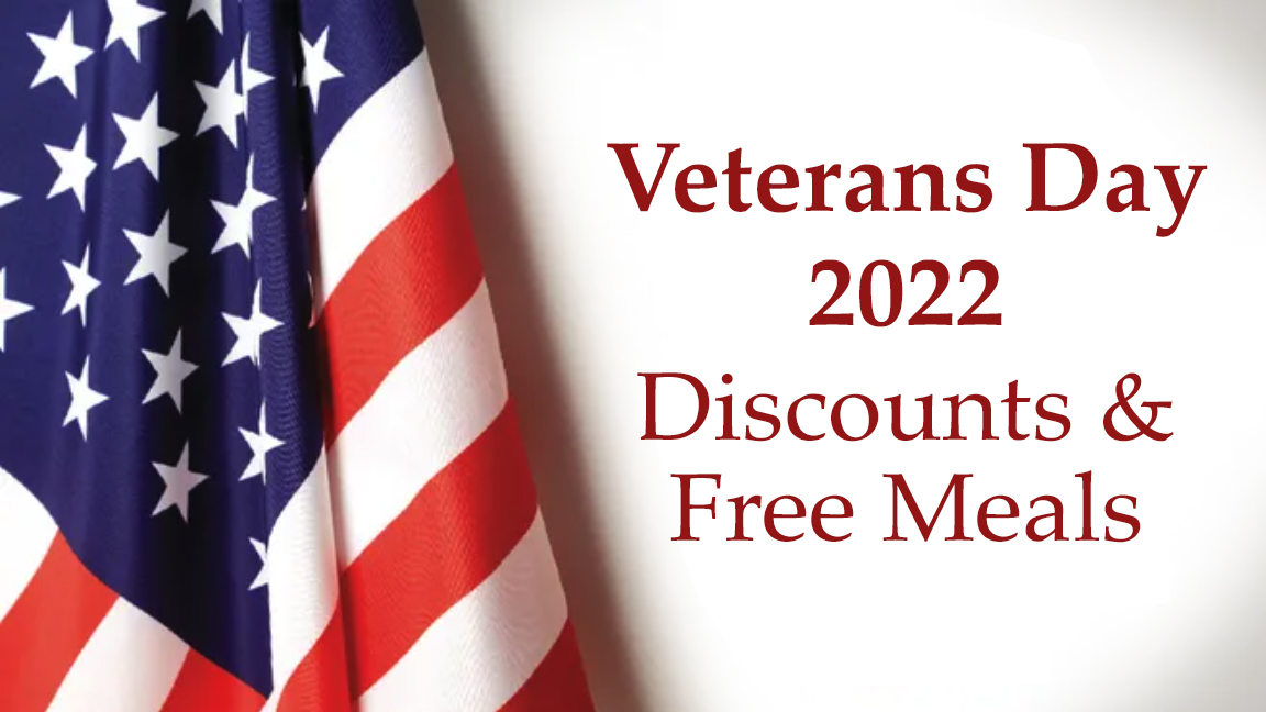 veterans day discounts and free meals