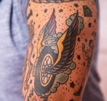 Tattoos on Veteran’s arm