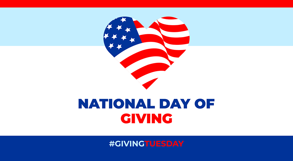 Banner saying National Day of Giving; GivingTuesday