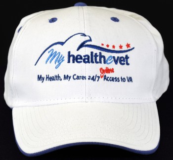Baseball cap with My HealtheVet information