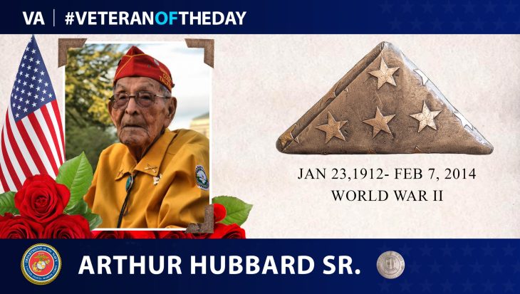 Marine Corps Veteran Arthur Hubbard is today’s Veteran of the Day.