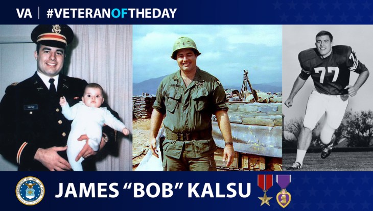 Photo montage of Army Veteran James Robert “Bob” Kalsu.