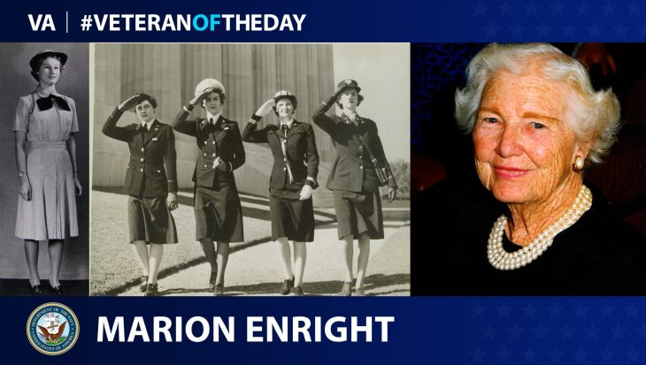Navy Veteran Marion Enright Bench is today’s Veteran of the Day.