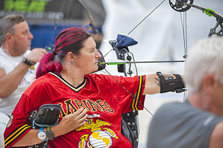 Lady archer at Wheelchair Games