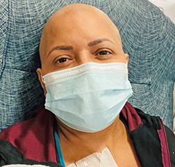 Woman Veteran receiving cancer treatment
