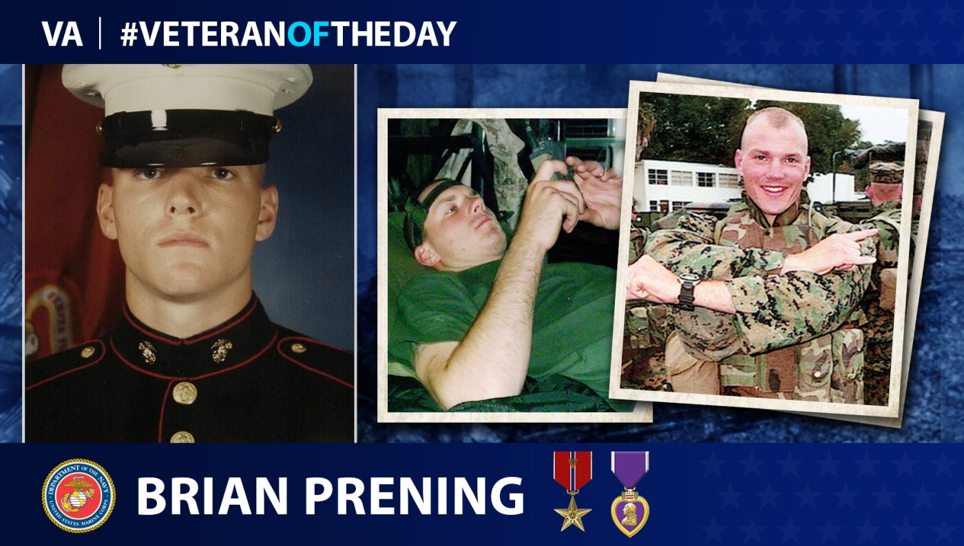 #VeteranOfTheDay Marine Veteran Brian Prening