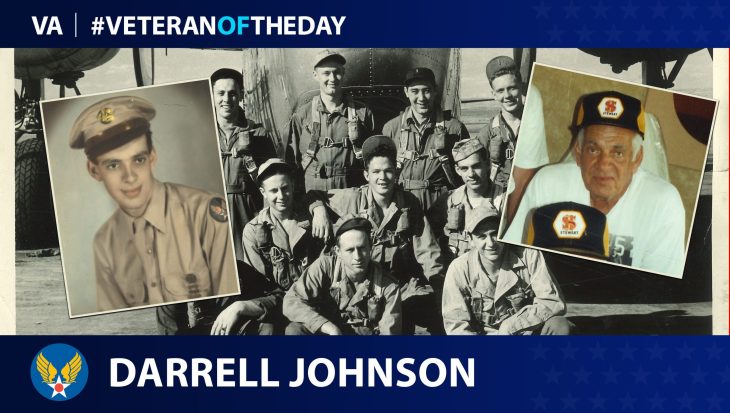 Army Air Corps Veteran Darrell Johnson is today’s Veteran of the Day.