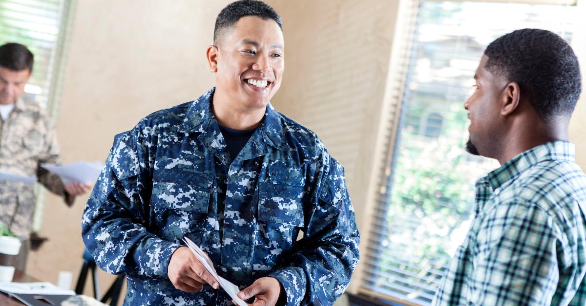 man in uniform smiling
