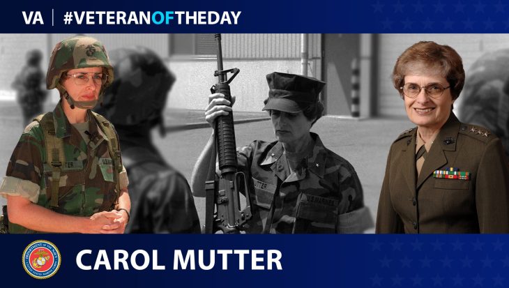 Marine Veteran Carol A. Mutter is today’s Veteran of the Day.