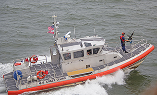 Coast Guard ship under day