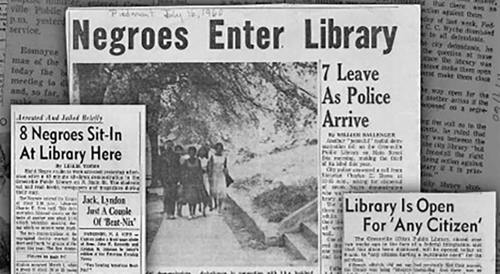 Newspaper clippings about Negroes and libraries; Delaney