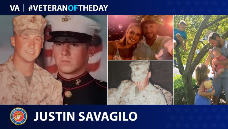 Marine Corps Veteran Justin Savaglio is today’s Veteran of the Day.