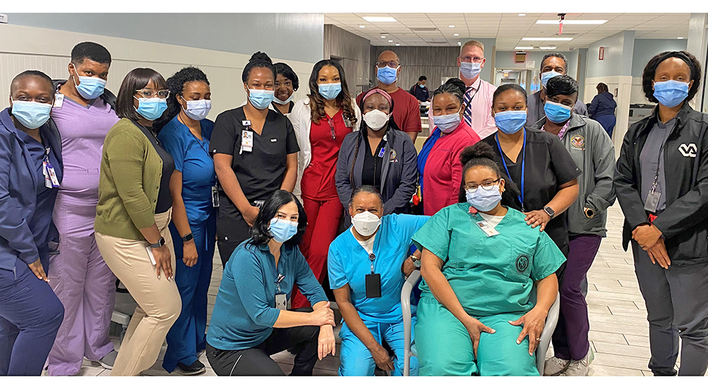 Large group of Community Living Center staff