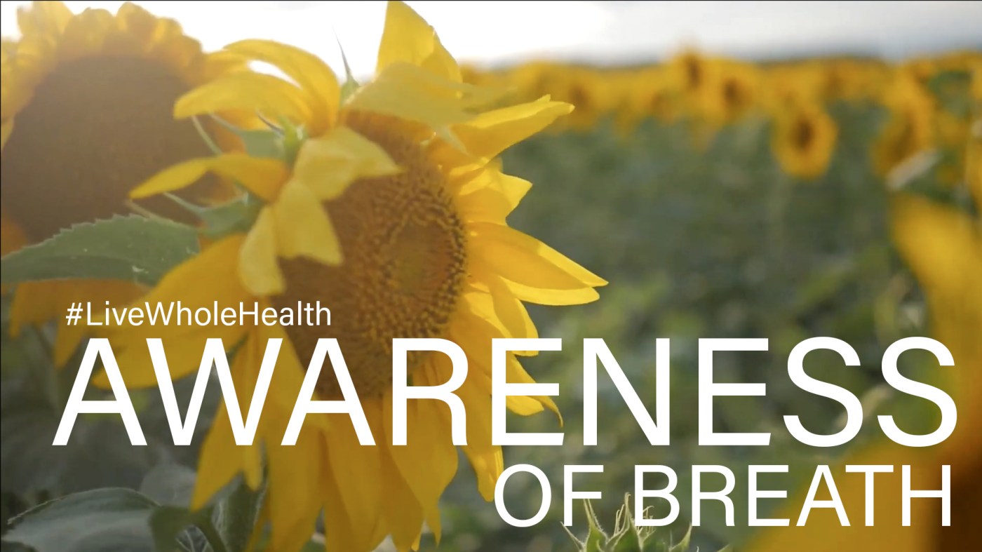 This week's #LiveWholeHealth explores breath