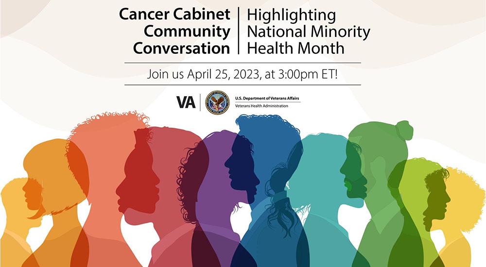 Cancer Moonshot live virtual event graphic; cancer conversation