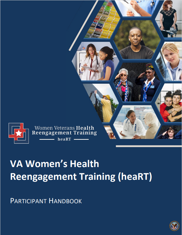 screenshot of the cover of the women's health reengagement handbook