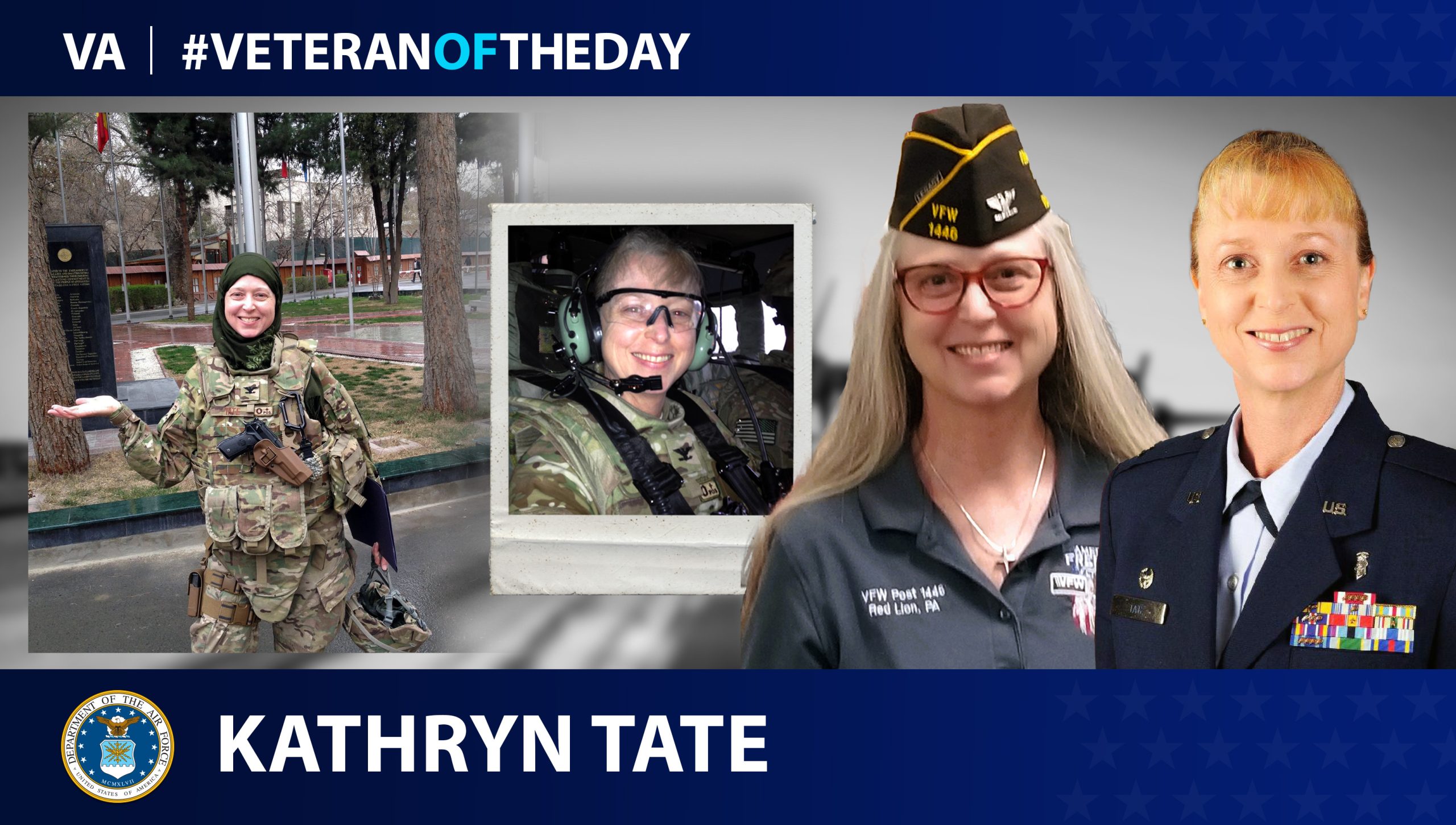 Air Force Veteran Kathryn Tate is today’s Veteran of the Day.