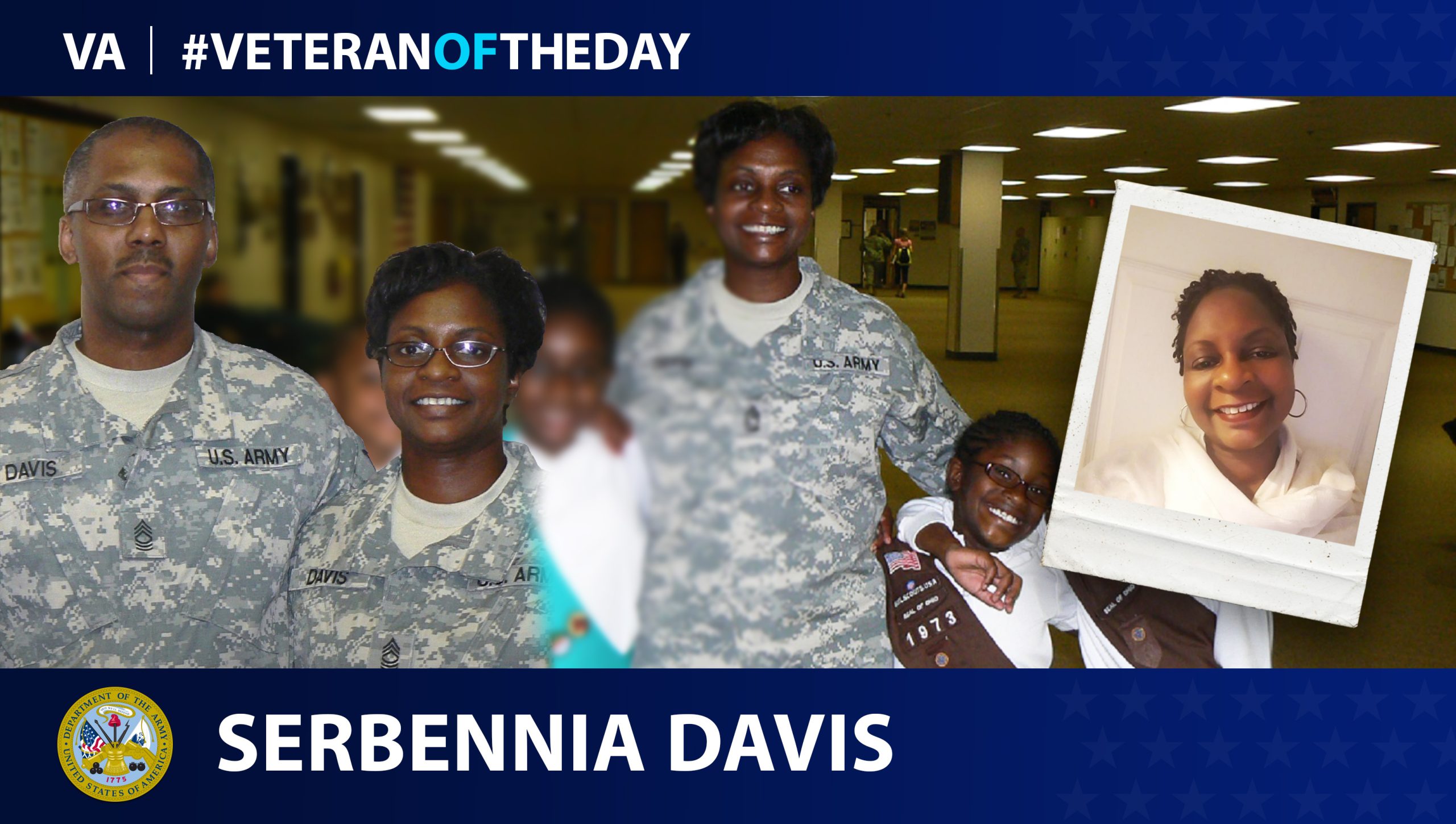 Army Veteran Serbennia Davis is today’s Veteran of the Day.