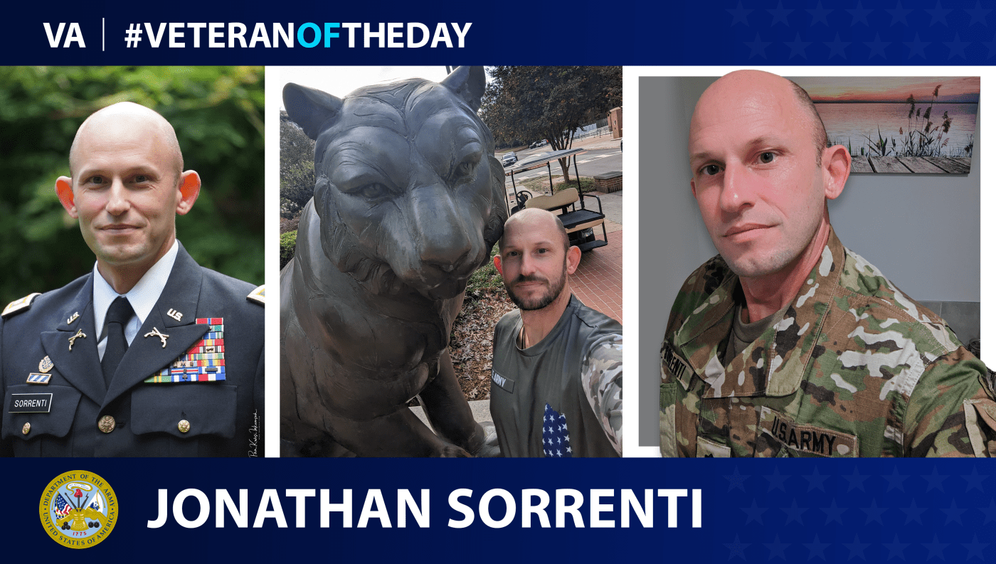 Today’s #VeteranOfTheDay is Army Veteran Jonathan Sorrenti, who served as an information systems operator and a military police officer during the Iraq War.