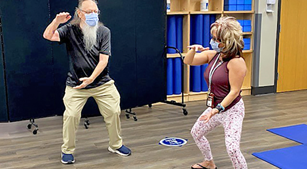 Couple in whole health exercise