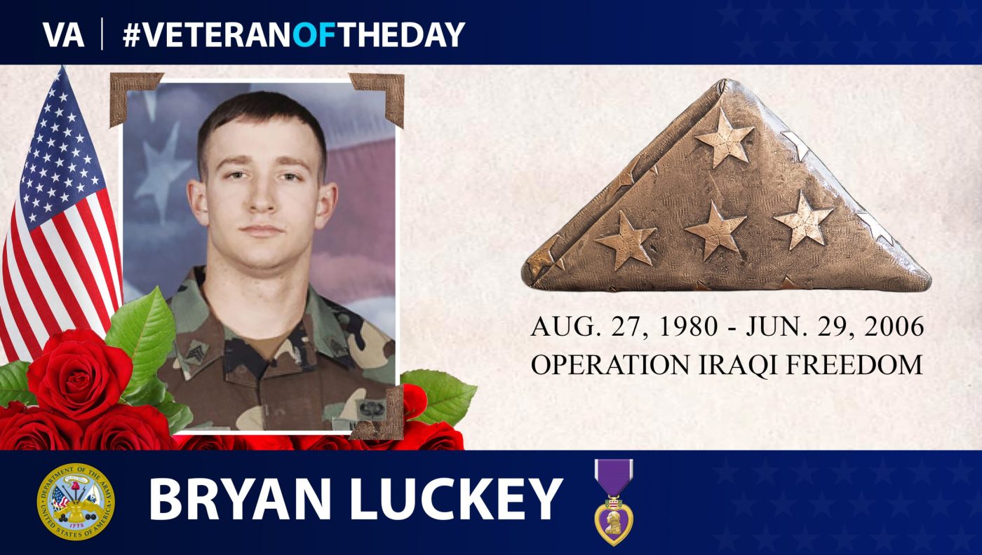 Army Veteran Bryan Luckey is today’s Veteran of the Day.