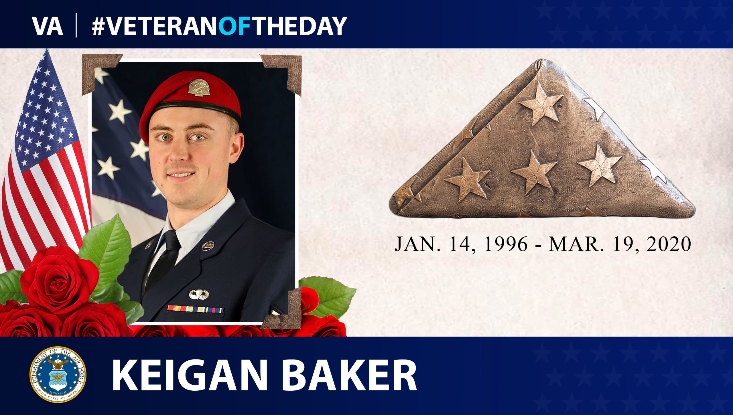 Air Force Veteran Keigan Baker is today's #VeteranOfTheDay