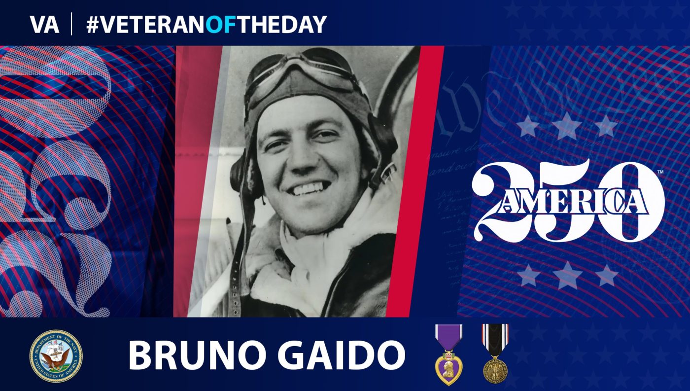 Navy Veteran Bruno Gaido is today’s Veteran of the Day.