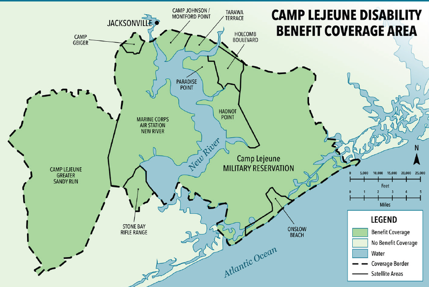 Camp Lejeune is a Marine Corps base in North Carolina.