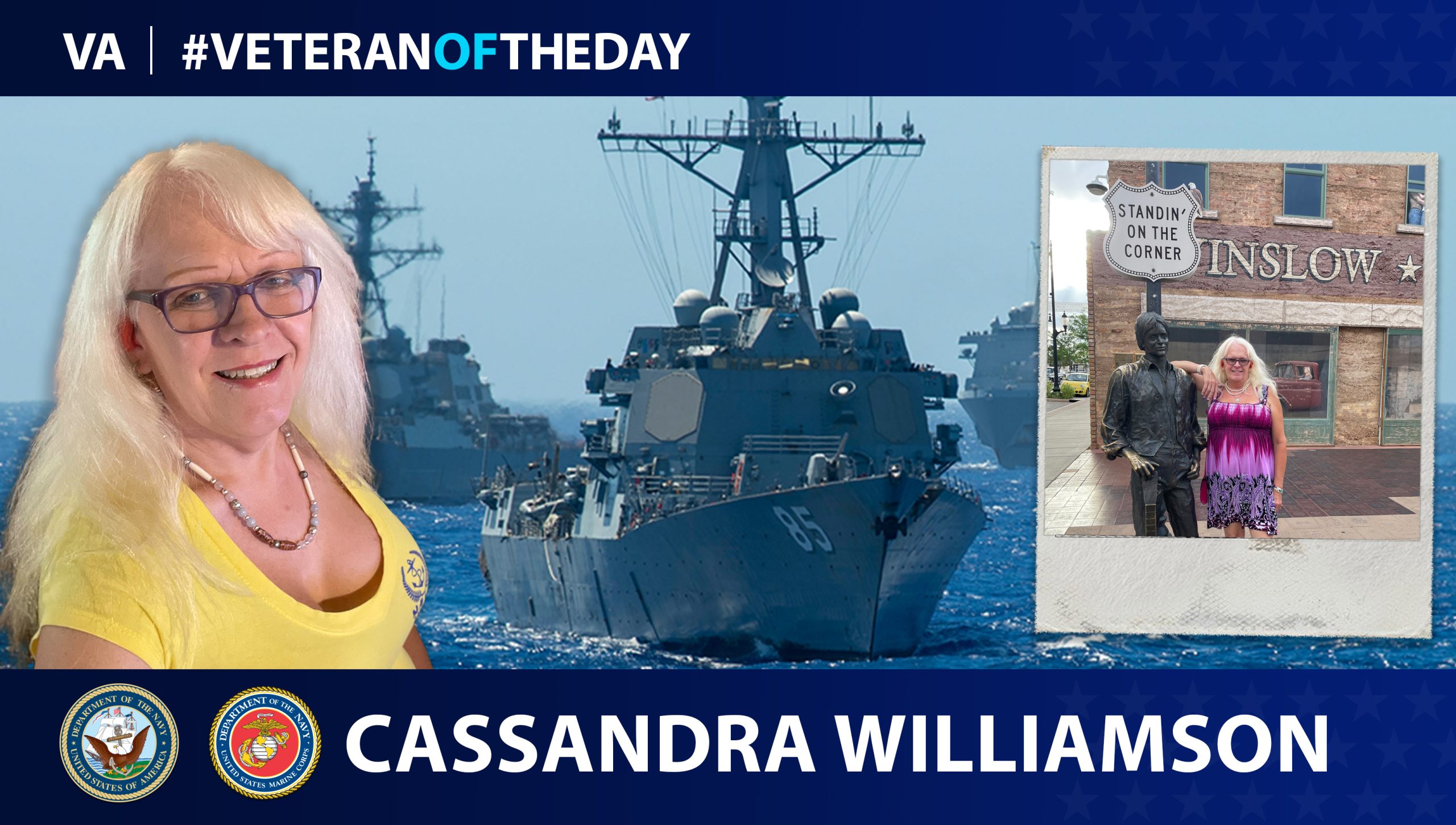 Navy and Marine Corps Veteran Cassandra Williamson is today’s Veteran of the Day.