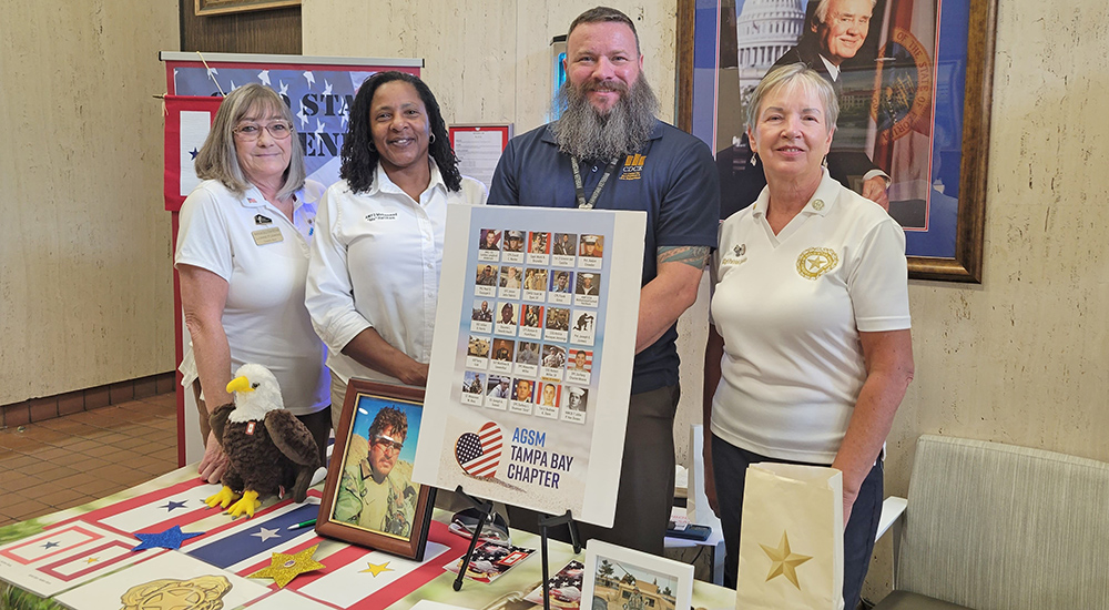 Gold Star Mothers at information table