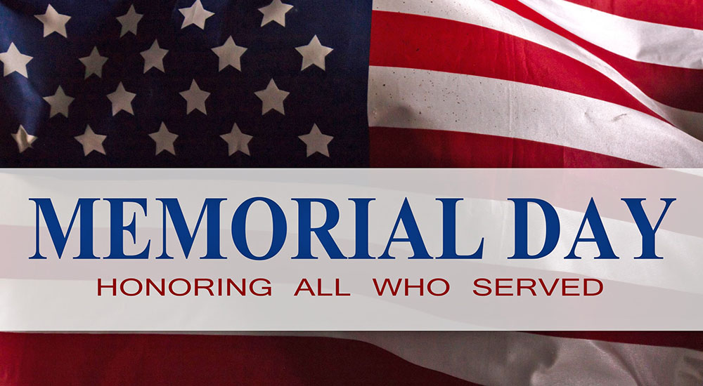 Memorial Day flag graphic