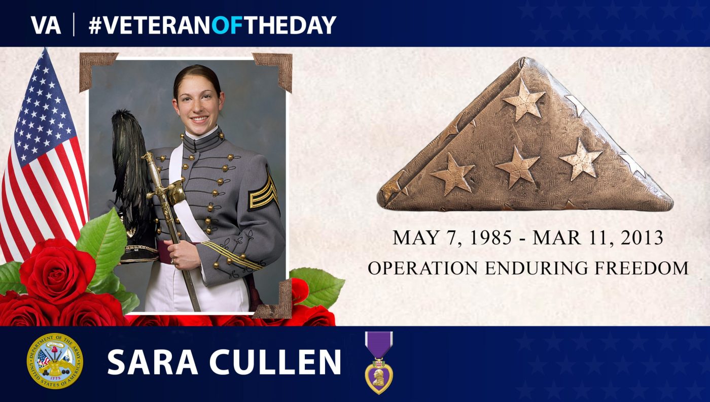 Army Veteran Sara Cullen is today’s Veteran of the Day.