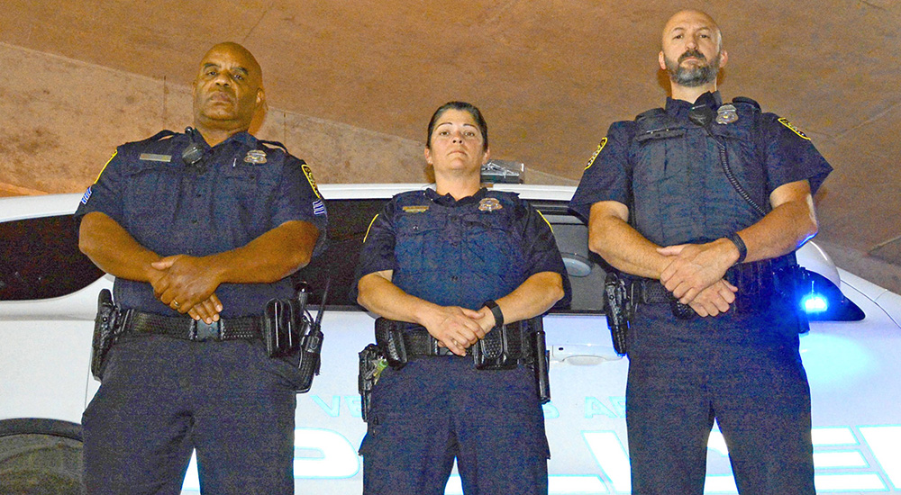 Three VA police officers