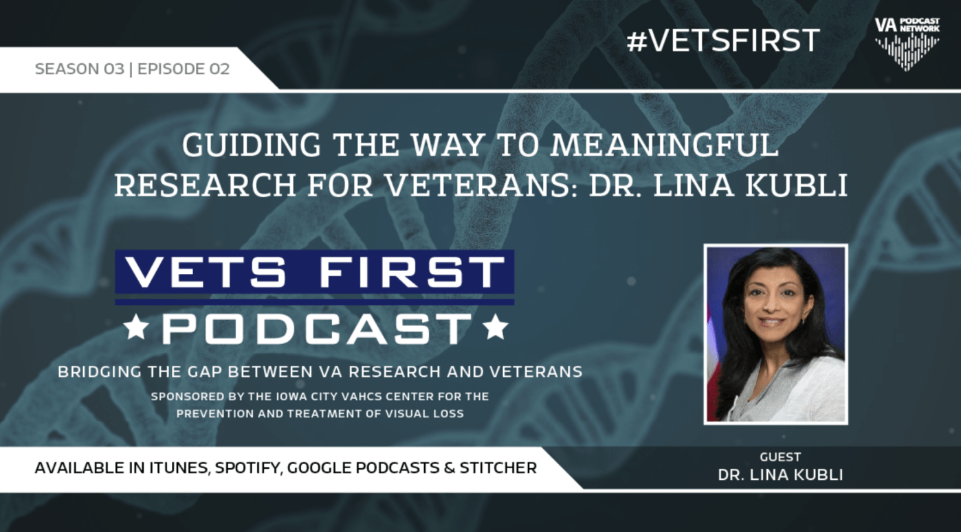 Vets First Podcast S3 E2: Guiding the way to meaningful research: Dr. Lina Kubli