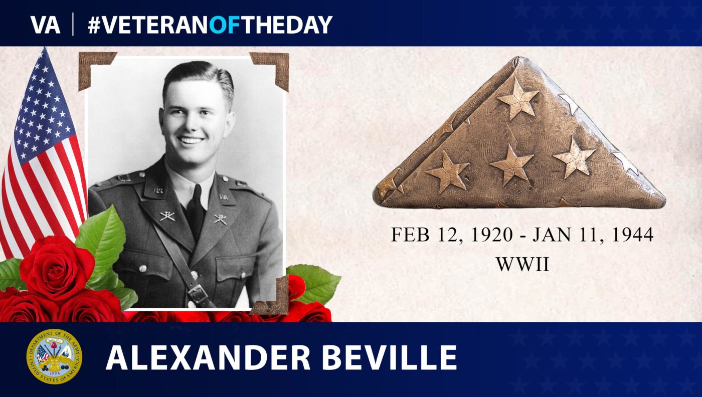 Today's #VeteranOfTheDay is Army Veteran Alexander Henry Beville, who served in WWII.