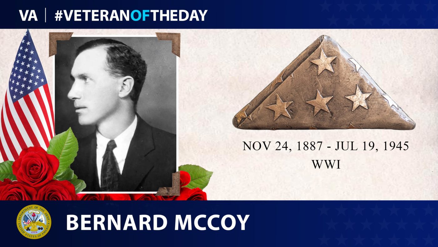 Today's #VeteranOfTheDay is Titanic survivor and World War I Army Veteran Bernard McCoy.